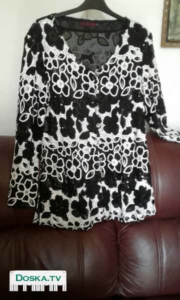 Блуза нарядная на вечер, вся расшита люрексом пайетками . Сверкает