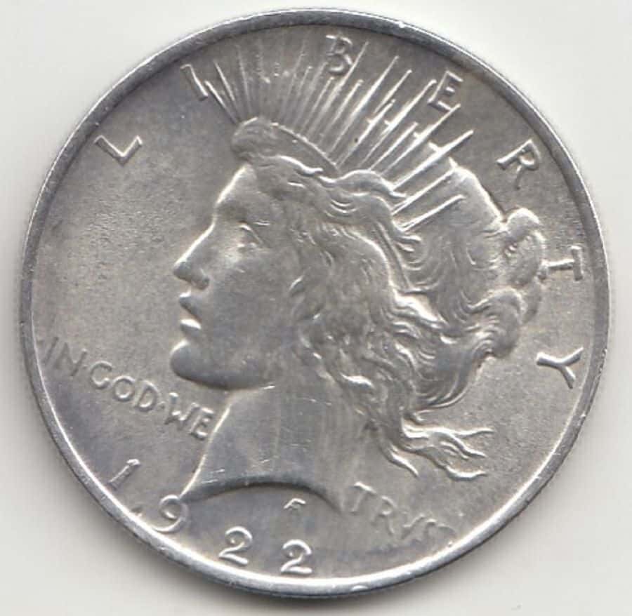 американский доллар 1922 г.,серебро 900-я проба